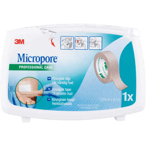 3m micropore kirurgitejp brun 1,25 cm x 9,14 m