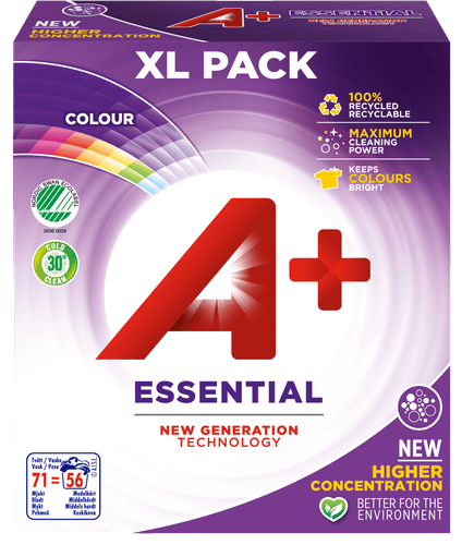 A+ essential color tvättmedel pulver, 2734g