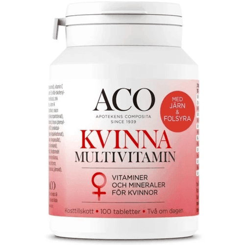 Aco kvinna multivitamin 100 tabletter
