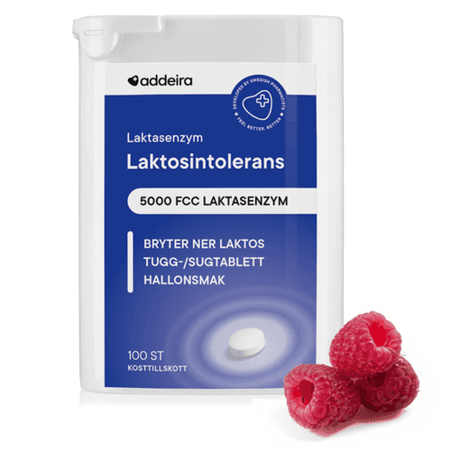 Addeira laktasenzym vid laktosintolerans tuggtabletter 100 st