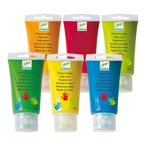 Djeco finger paint tubes fingerfärg 6 st