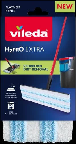 Vileda h2pro extra flat mop refill, 1st