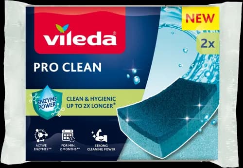 Vileda pro clean mid foam scourer, 2pack
